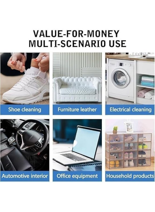 zoba Kareem Happy Home Multi-Purpose Cleaner for Cleaning and Stain Removal, Multi-Purpose Shoe Cleaning Cream, White Shoe Cleaner with Sponge - Image 3